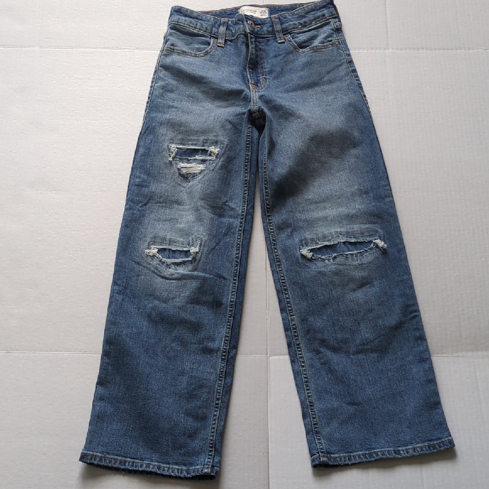 Abercrombie Kids High Rise Wide Leg Blue Jeans 11/12